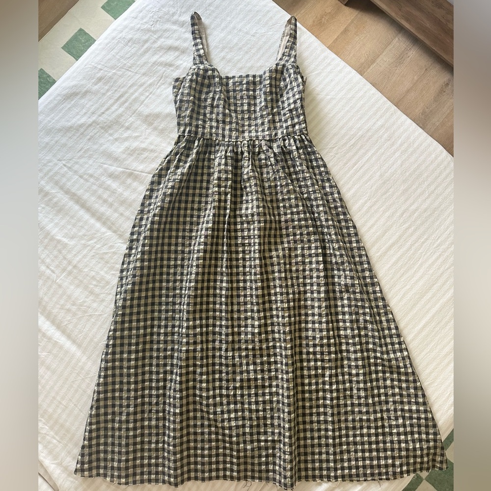 Princess Polly Black and White Checkered Midi Dress